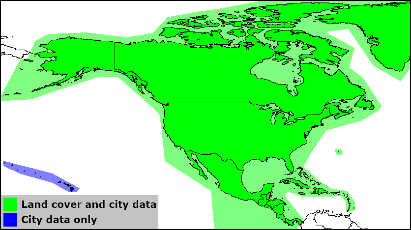 North America data coverage